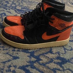 Nike Air Jordan High Tops - Black and Orange